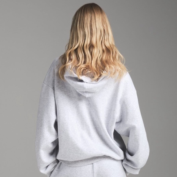 SKIMS Cotton Fleece Classic HOODIE Light Heather Grey XXS NWT NEW - Picture 5 of 8